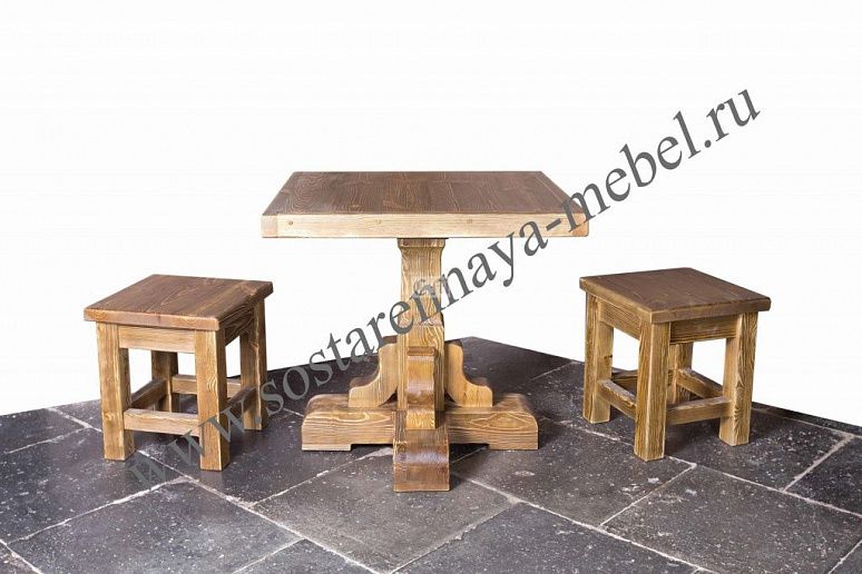 Деревянные столы на одной ноге раскладные — Меблі з дерева
